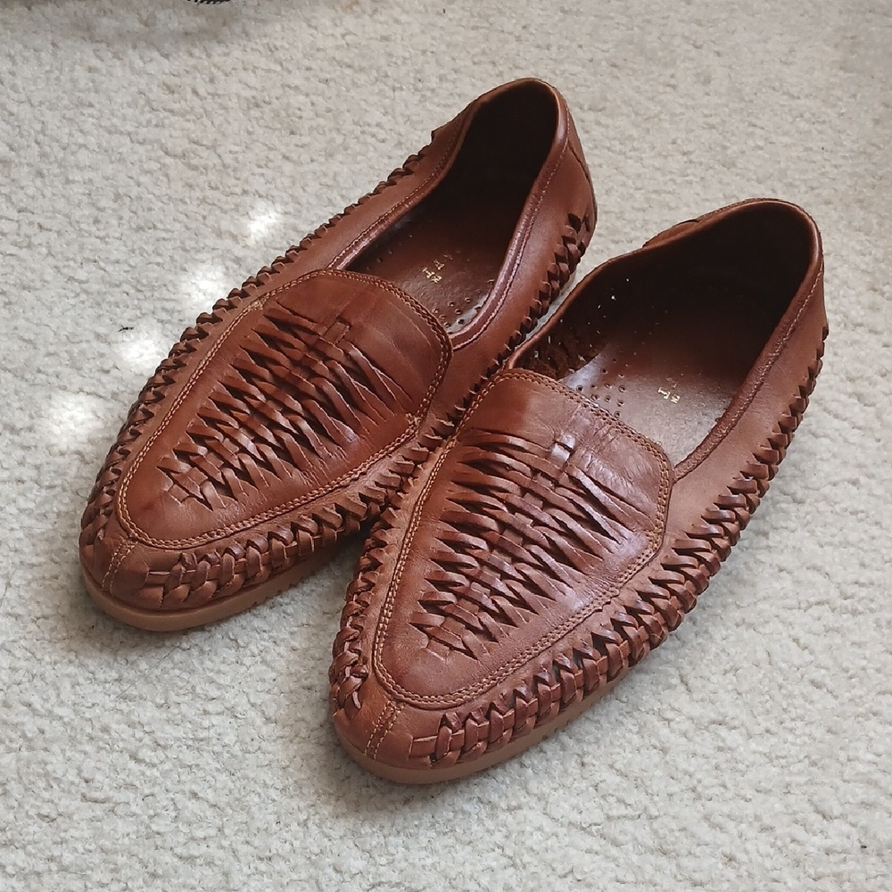 Towncraft Tan Woven Loafers Mens 9.5
